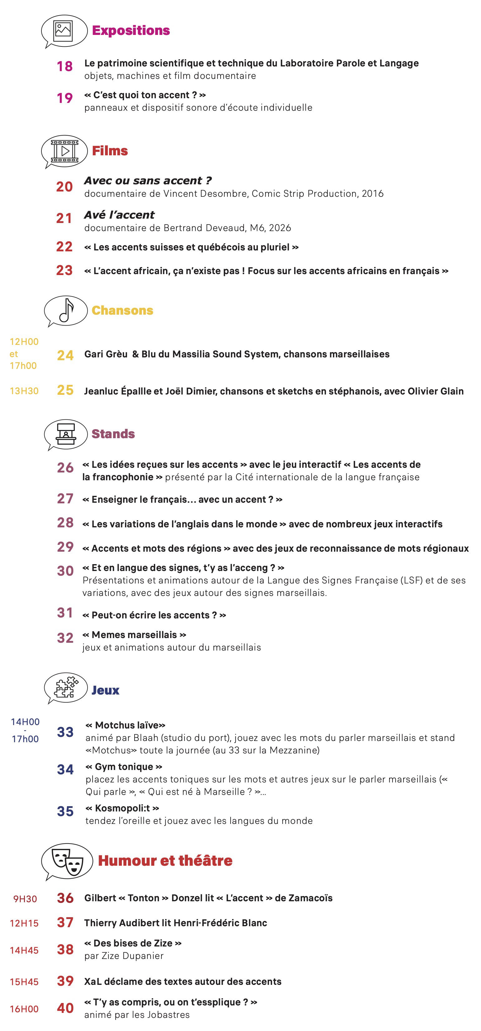 FESTIVAL DES ACCENTS